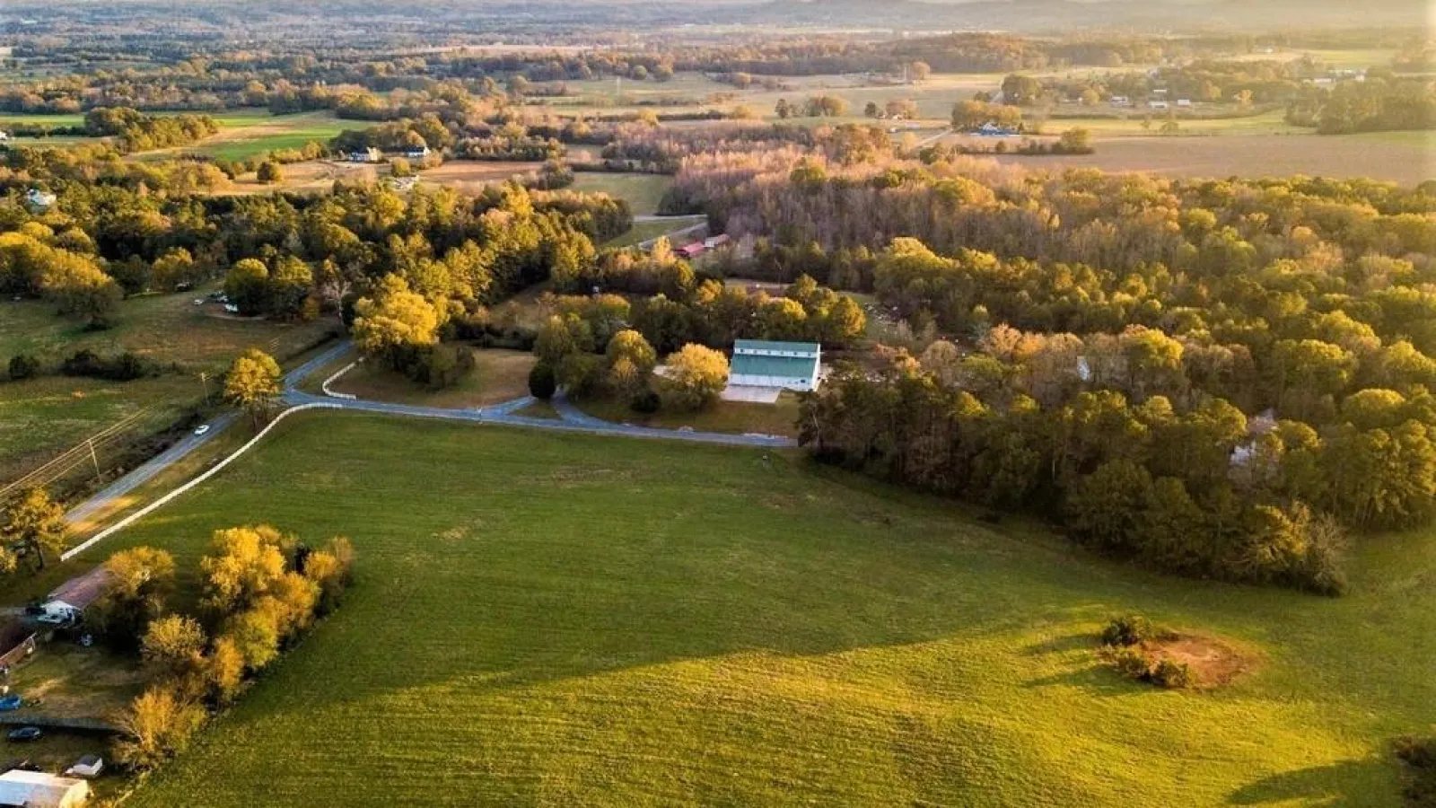 Aerial view of land