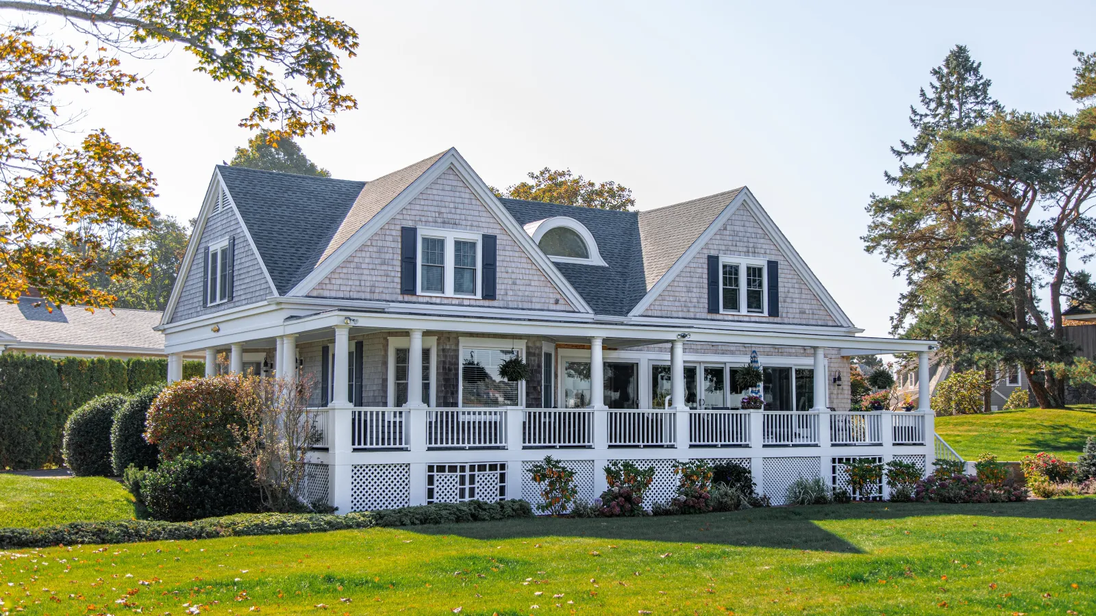 a large house with a large front yard