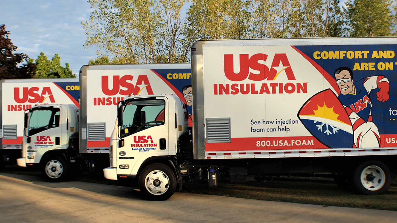 a couple of white trucks