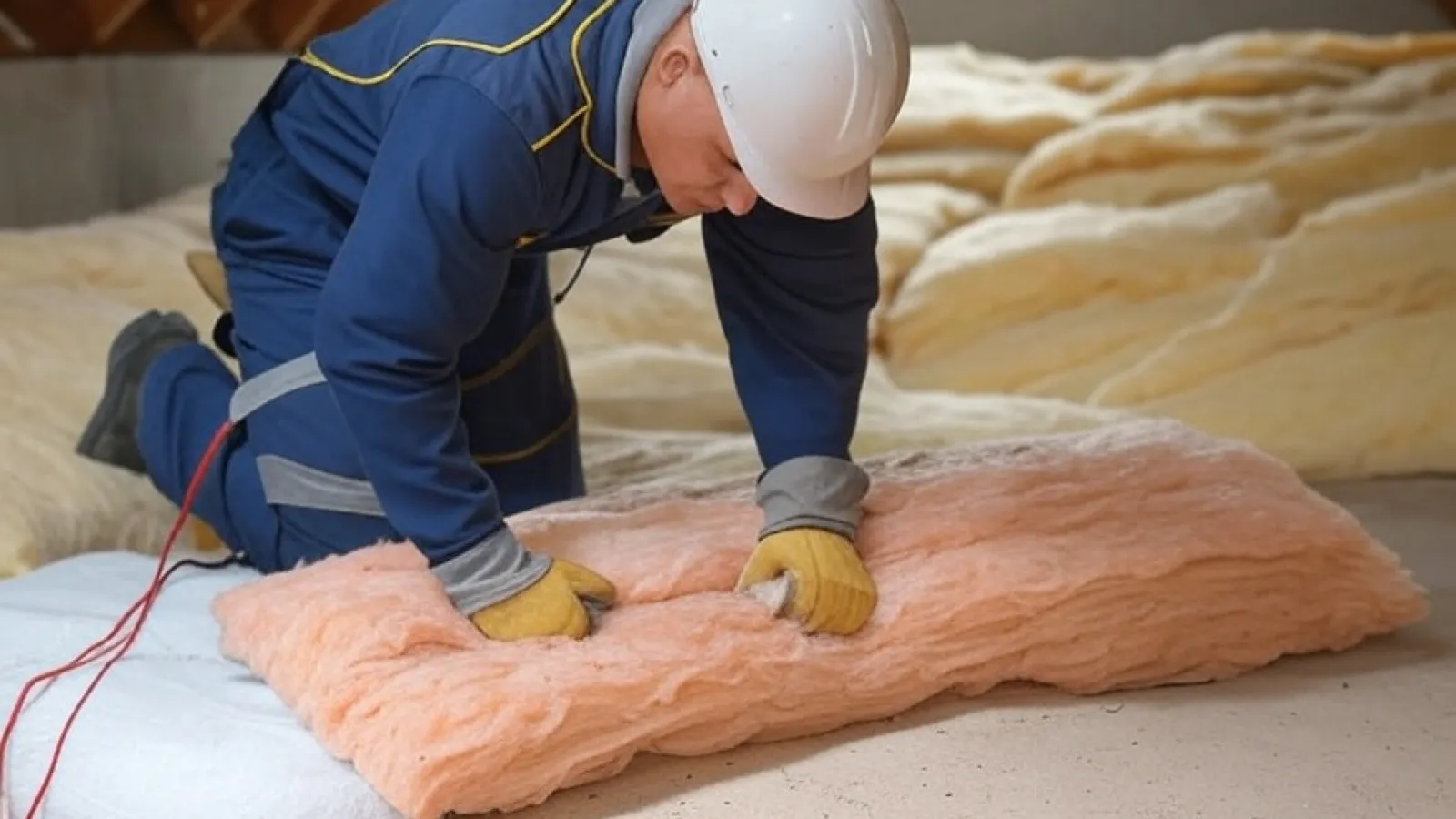 a person wearing a hard hat and protective gear working on a piece of wood