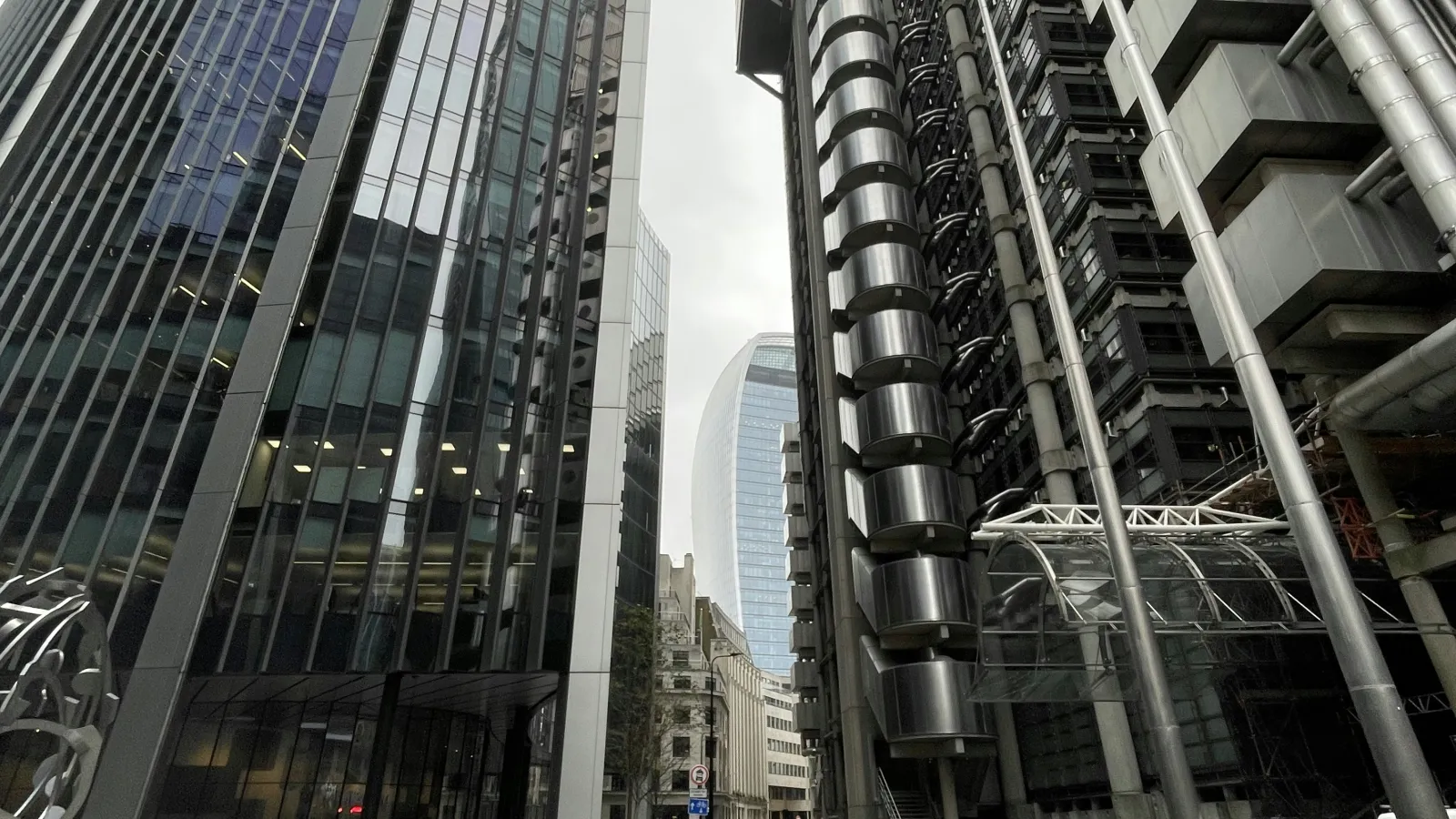 a street with tall buildings