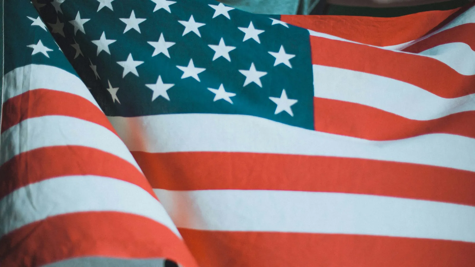 a close-up of the American Flag