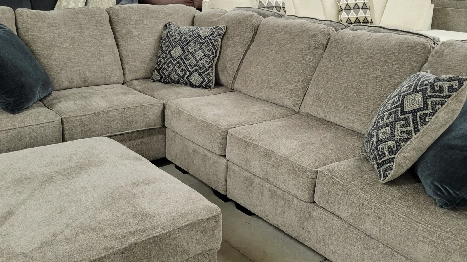 a couch with pillows