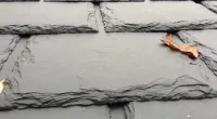 a closeup of slate roofing