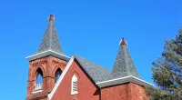 a church with new shingles