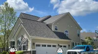a car parked in front of a house