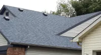 a closeup of a new roofing system