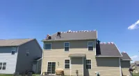 the roof of a house under construction