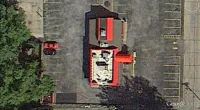 a close up of a brick building