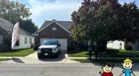 a car parked in a driveway