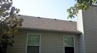 a closeup of a new roof