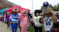 a group of mascots