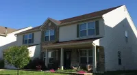the front of a customer's house