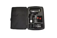 Thumbnail for Jugs Sports radar gun kit in a black foam case with remote buttons and battery charger.