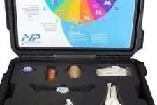 Thumbnail for Medical kit for clubfoot treatment with labeled tools and a colorful guide inside a black case.