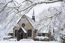 Thumbnail for a small church in the snow