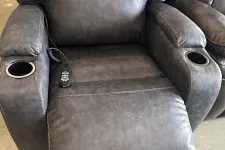 Thumbnail for a pair of black leather chairs