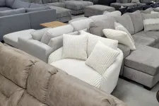 Thumbnail for a large group of grey couches