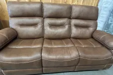 Thumbnail for a brown leather couch