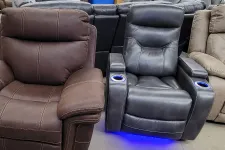 Thumbnail for a black leather chair