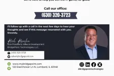 Thumbnail for IT support services flyer highlighting rapid response, proactive help, and reliable tech solutions with contact info.