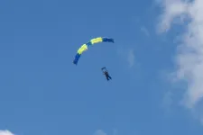 Thumbnail for two people under a parachute