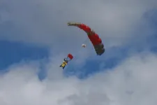 Thumbnail for two people under a parachute