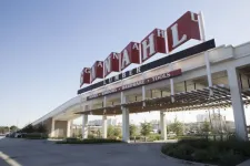 Thumbnail for Large Canadian HL Lumber store sign above an entrance with clear sky and parking area.