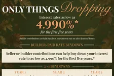 Thumbnail for Fall financing promotion highlighting interest rates as low as 4.990% with builder-paid rate buydown options.