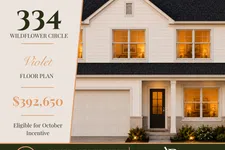 Thumbnail for Modern two-story house at dusk with warm interior lighting and a black front door under a dark roof.