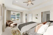 Thumbnail for a bedroom with a bed and a fan