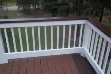 Thumbnail for a white railing on a deck