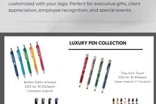 Thumbnail for Luxury pens in various colors and styles with custom logo imprints for executive gifts and events.