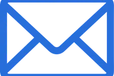 Thumbnail for Blue outlined envelope icon on a transparent background symbolizing email or message.