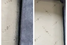 Thumbnail for Side-by-side comparison of a dirty mattress with pet hair and stains versus a clean mattress with La-Z-Boy branding.