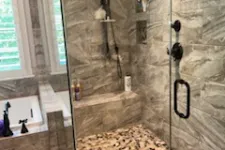 Thumbnail for a shower with a glass door cleaned by the experts, MaidPro 