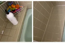 Thumbnail for Before and after cleaning a bathtub showcasing improved cleanliness and organized items.