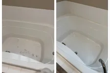 Thumbnail for Side-by-side comparison of bathtub before and after cleaning MaidPro Littleton