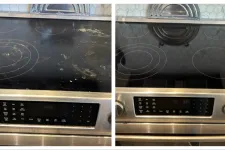 Thumbnail for before and after MaidPro Denver cleaning a dirty stovetop kitchen appliance