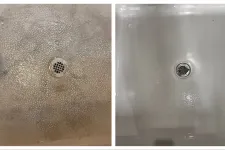 Thumbnail for Before and after comparison of a cleaned shower floor showcasing significant cleaning done by professionals at MaidPro