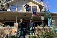 Thumbnail for a group of people standing on stairs outside of a house