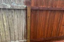 Thumbnail for a wooden fence with a wooden gate