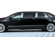 Thumbnail for Elegant black limousine with chrome details, showcasing a modern sleek design on a checkered floor.