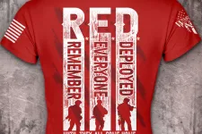 Thumbnail for a red shirt with white text