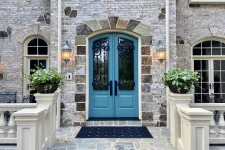 Thumbnail for A stone house with blue double entry doors from MaxCraft