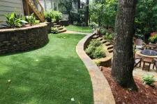 Thumbnail for a small backyard with a small path