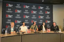 Thumbnail for Five men seated at a podcast table with microphones in front of a backdrop with The Shrimp Tank and Florida Atlantic Entrepreneurship Institute logos.