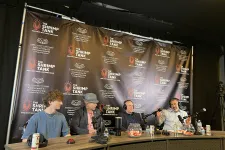 Thumbnail for Four men seated at a podcast table with microphones and drinks against a The Shrimp Tank branded backdrop.