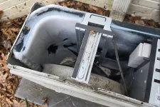 Thumbnail for AC Frozen Repair in Atlanta 30327 by The Air Company.. Open HVAC outdoor unit with visible fan, coil, and metal components