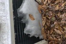Thumbnail for AC Frozen Repair in Atlanta 30327 by The Air Company. Air conditioner condenser coil covered in ice.